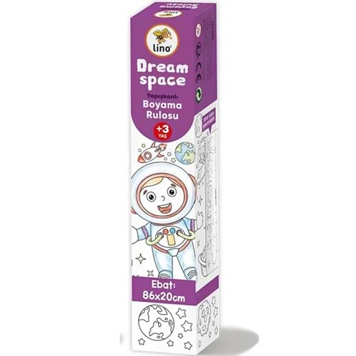 Lino Yapışkanlı Boyama Rulosu Dream Space 86x20 Cm LS-102