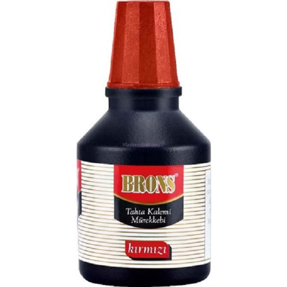 Brons Tahta Kalem Mürekkebi 30 CC Kırmızı BR-352 (1 Adet)