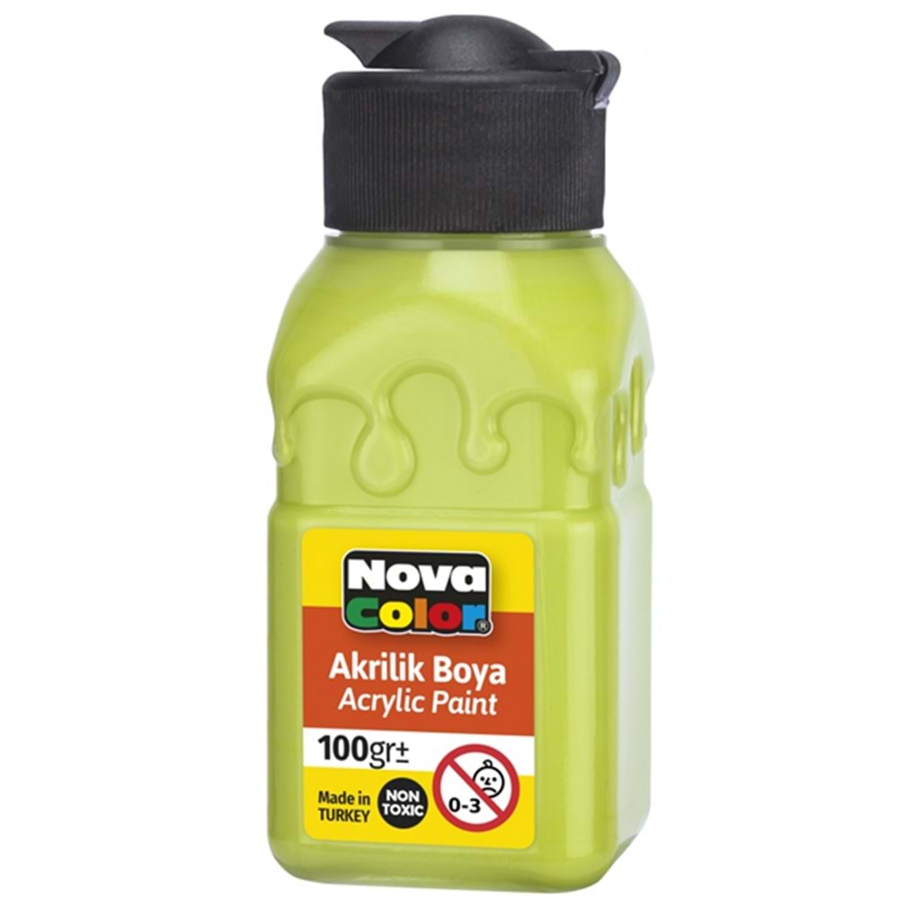 Nova Color Akrilik Boya Şişe 100 CC Fıstık Yeşili Nc-2027