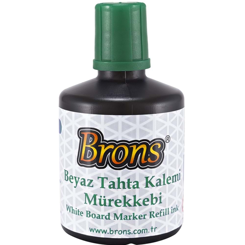 Brons Tahta Kalem Mürekkebi 100 CC Yeşil BR-355 (1 Adet)