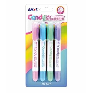 Amos Kalem Fosforlu Jel Dry Pastel 4 Lü