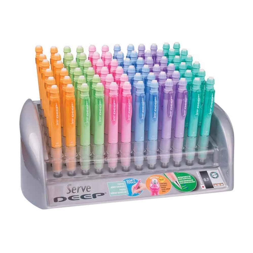 Serve Versatil Kalem Deep 0.7 MM Doğa Desen Pastel 72 Lı