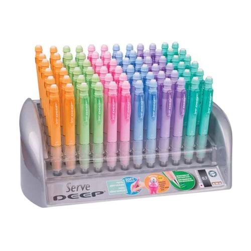 Serve Versatil Kalem Deep 0.7 MM Doğa Desen Pastel 72 Lı
