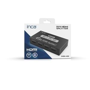 Inca IHSK-430 Hdmı Splitter 1 İn 4Out 4K@30Hz Switch (Giriş 1 HDMI,Çıkış 4 HDMI)