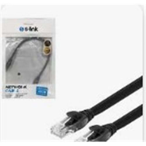 S-link SL-CAT6030 0.30mt Utp Cat6 Siyah Patch Kablo