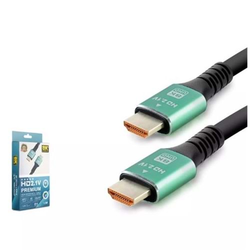 HADRON HDX2044 HDMI (M) T0 HDMI (M) KABLO PVC 8K 60HZ 2.1V 1.5M SİYAH