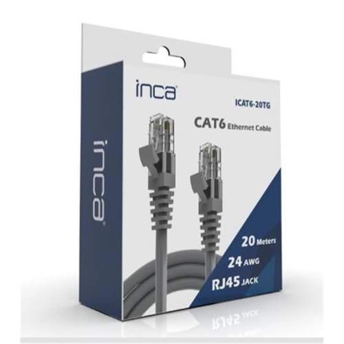 INCA ICAT6-02TG 2 Metre Gri Kablo