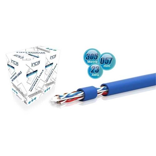 INCA ICAT-305B CAT6 23 AWG 57MM Bakır Kablo 305Mt