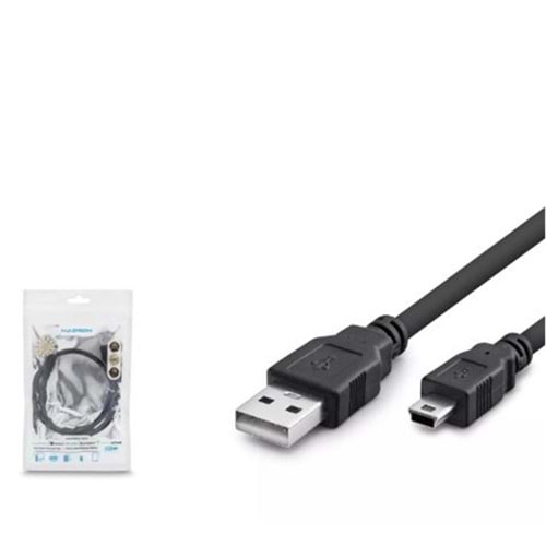 Hadron Hdx7524 Usb Mini V3-5Pin To Usb Kablo 50Cm Siyah