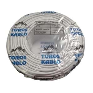 Toros Sinyal Kablo 3x1,5 Cca Beyaz (top-100 Mt)