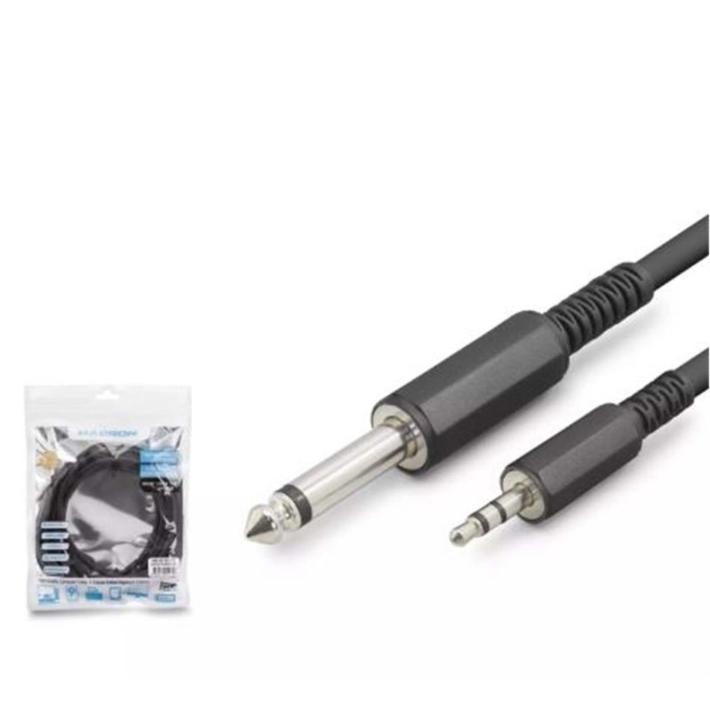 Hadron Hdx1077 6.5Mm To 3.5Mm Kablo Enstrüman Gitar 3M Siyah