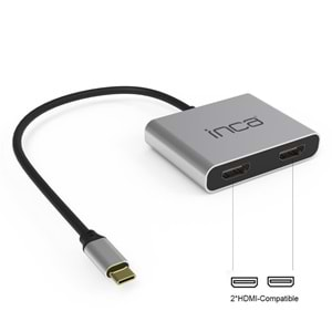 İnca ITPC-4 T Usb C To 2x Hdmı 4K USb 2.0+Pd