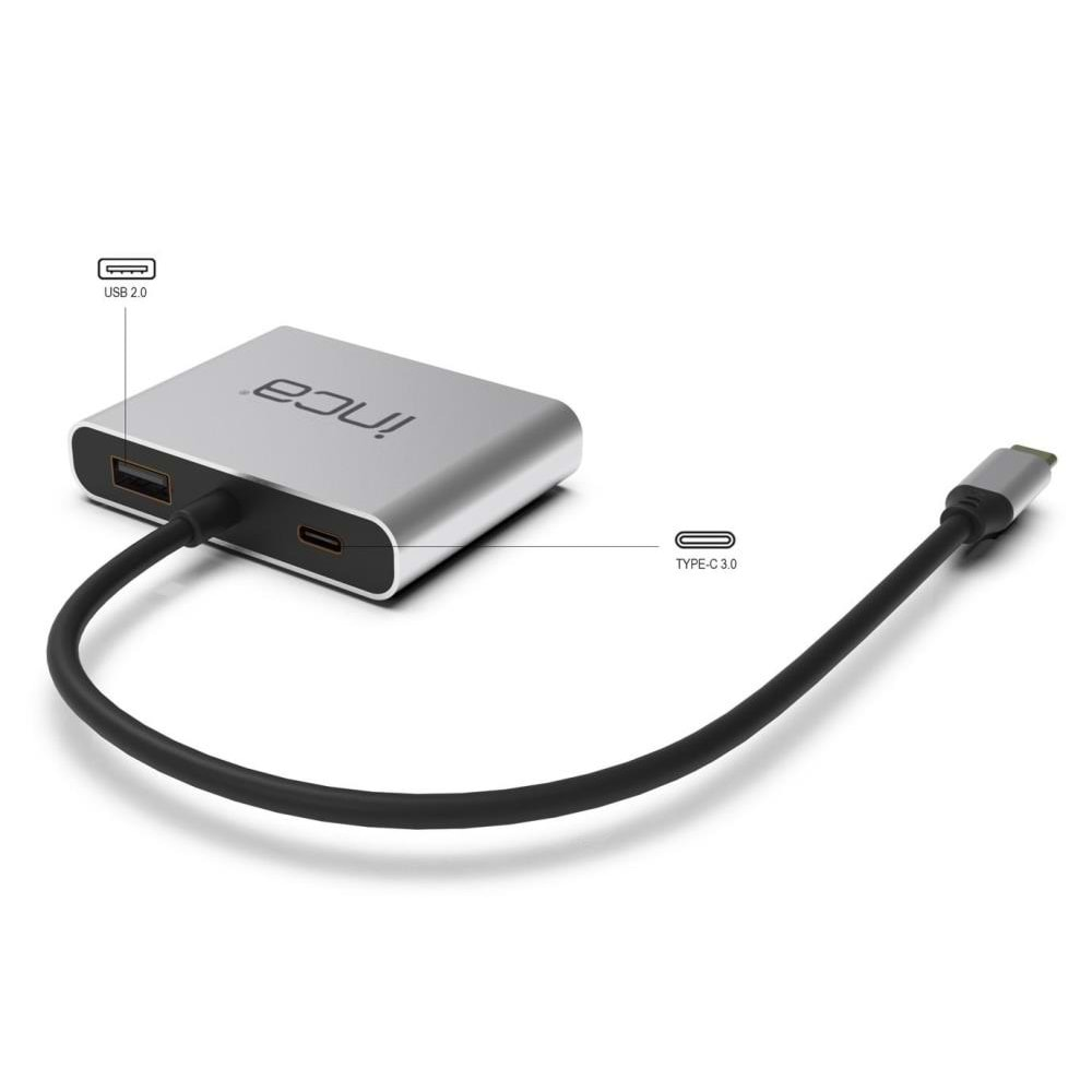 İnca ITPC-4 T Usb C To 2x Hdmı 4K USb 2.0+Pd