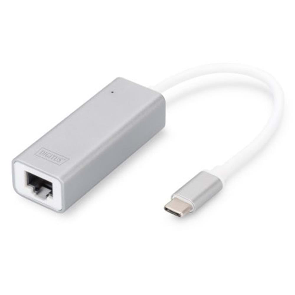 Digitus DN-3024 USB TYPE C Gigabit Ethernet Adaptörü, 1x10-100-1000 port,1xUSB Tip C erkek port