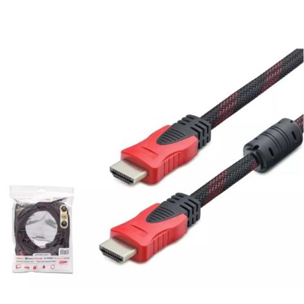 Hadron Hdx2022 15M Hdmi Kablo Örgülü Siyah