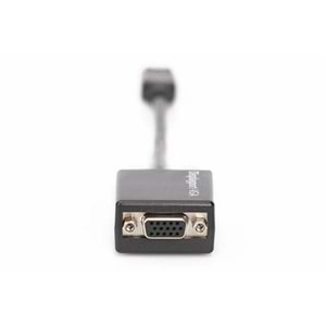 Digutus AK-340403-001-S DisplayPort (DP) VGA Adaptörü, DP Erkek - HD15 Dişi, 0.15 metre, DP 1.2