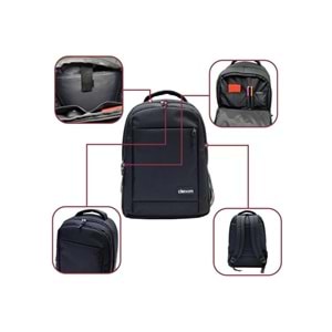 Dexim DXBP12 Notebook Sırt Çantası 15.6 Venio Siyah (Suya Dayanıklı)