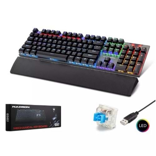 HADRON G507 KABLOLU MEKANİK RGB OYUN KLAVYE