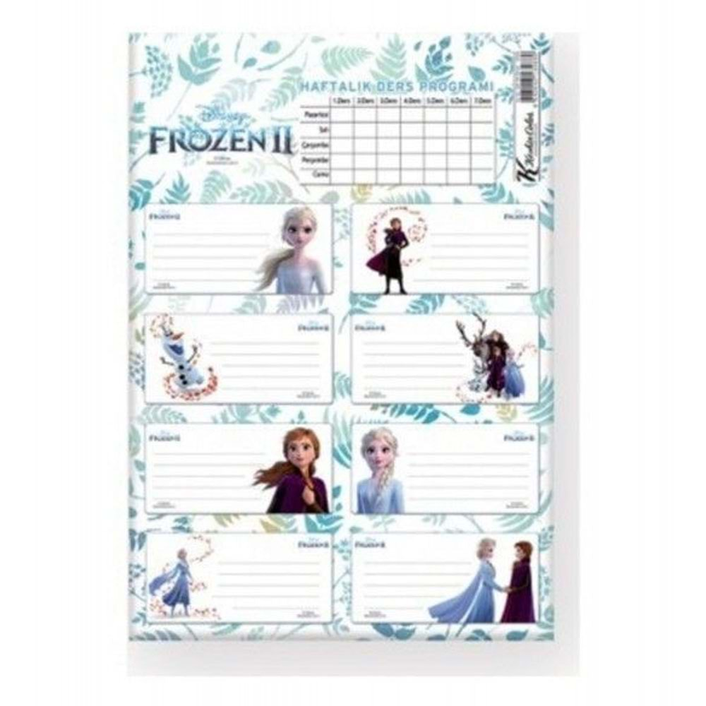 Keskin Color Frozen Iı Okul Etiketi Ders Programlı 3 LÜ 220130-92