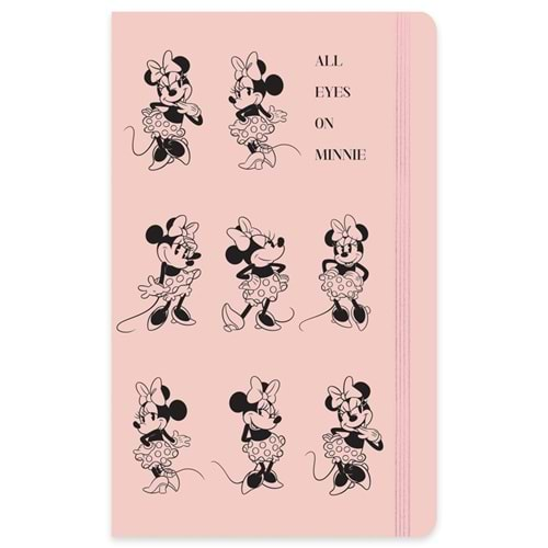 Minnie Lastikli Defter Ciltli 13x21 80 Yp Çizgili