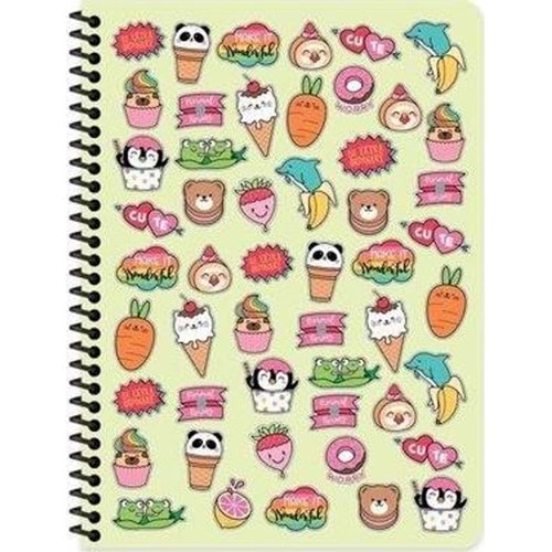 Keskin Color Defter 16,5x22,5 80 Yp.Kar. Plastik Kapak Spr. Sweet