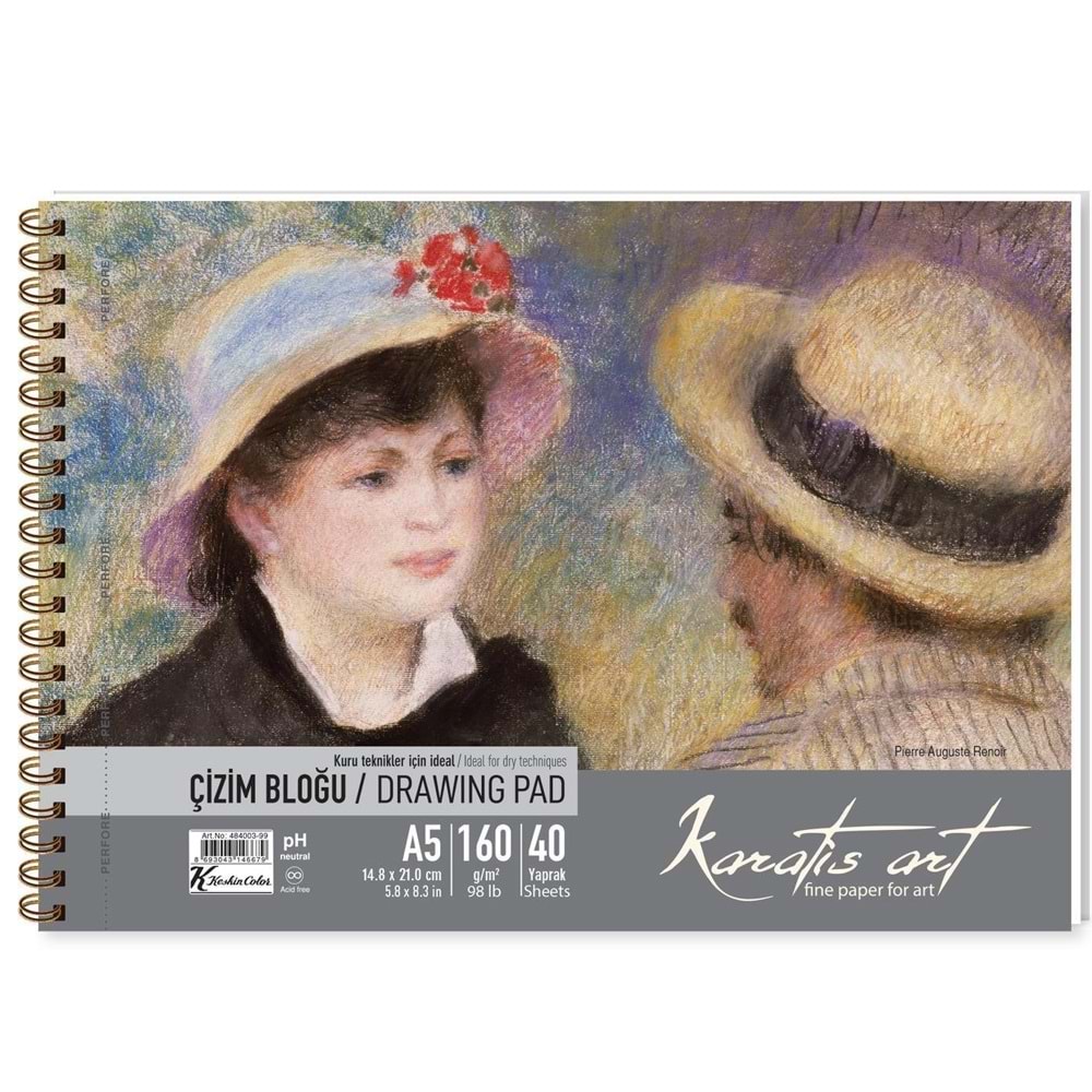 Karatis Çizim Blok Spiralli Art 160 GR A5 20 YP 484008-99
