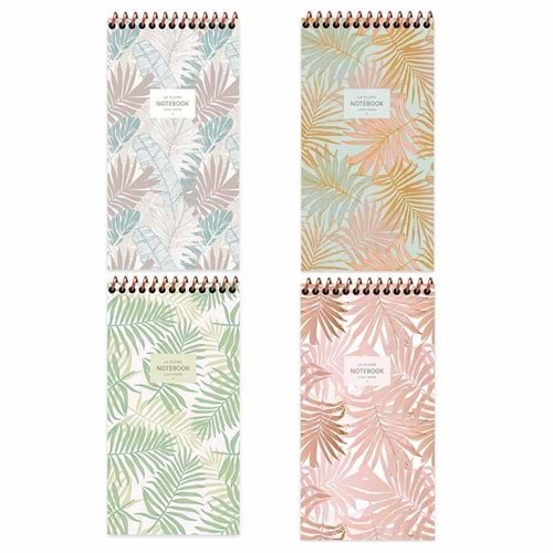 Keskin Color Defter Krt Kp.Spr.la Plume Leaves 10x19 80 Yp.Çiz