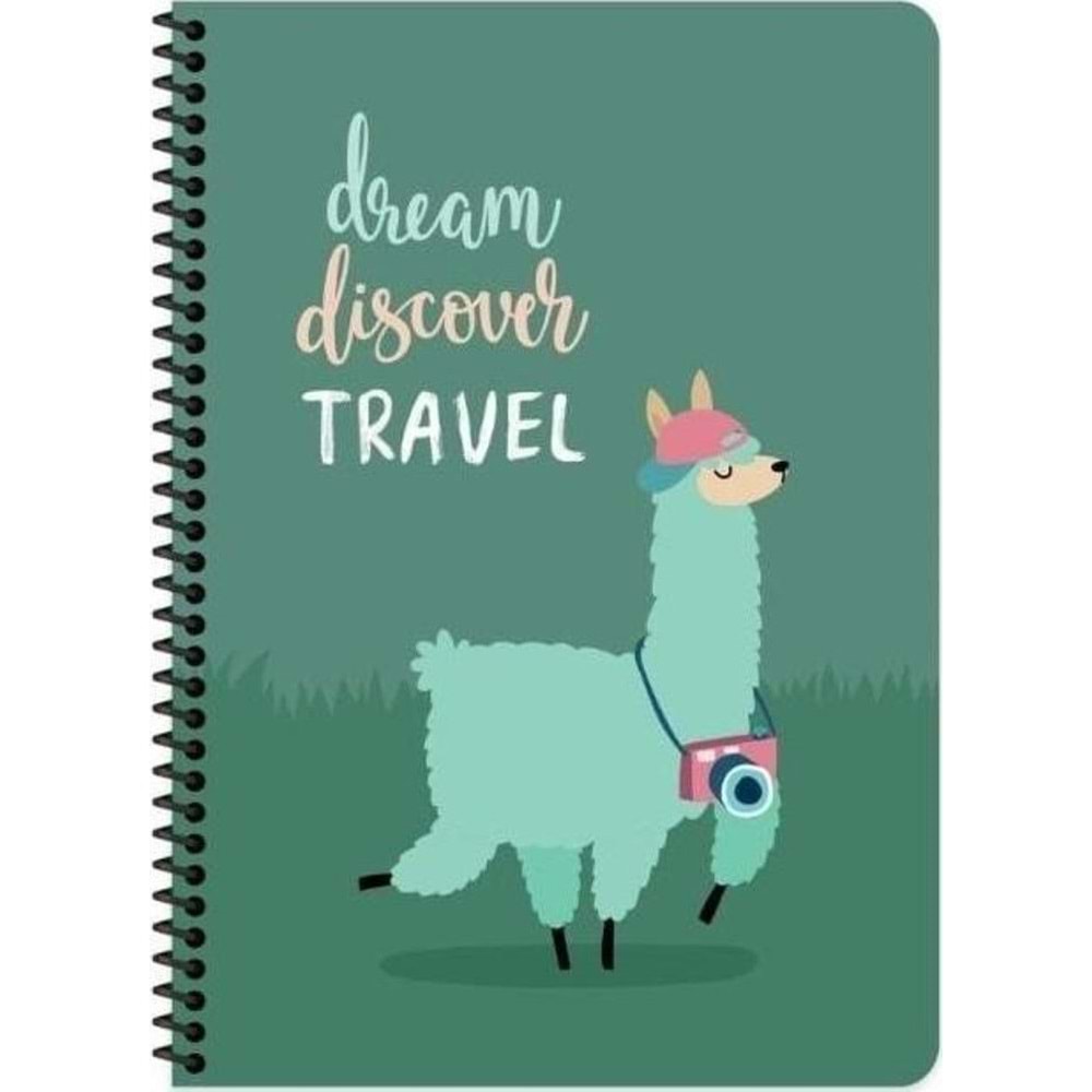 Keskin Color Defter Karton Kapak Spr.Gezginler 16,5x22,5 80 YP Çiz