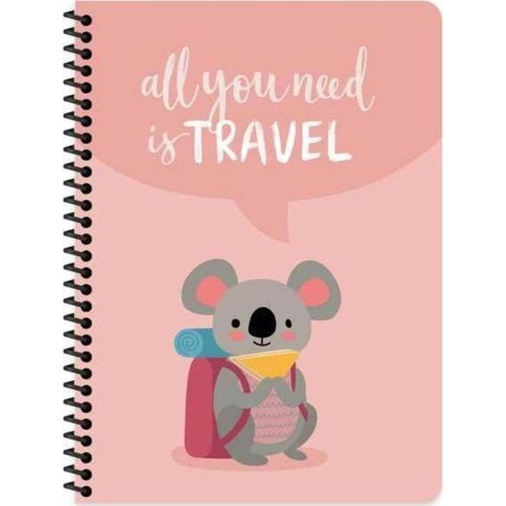 Keskin Color Defter Karton Kapak Spr.Gezginler 16,5x22,5 80 YP Çiz