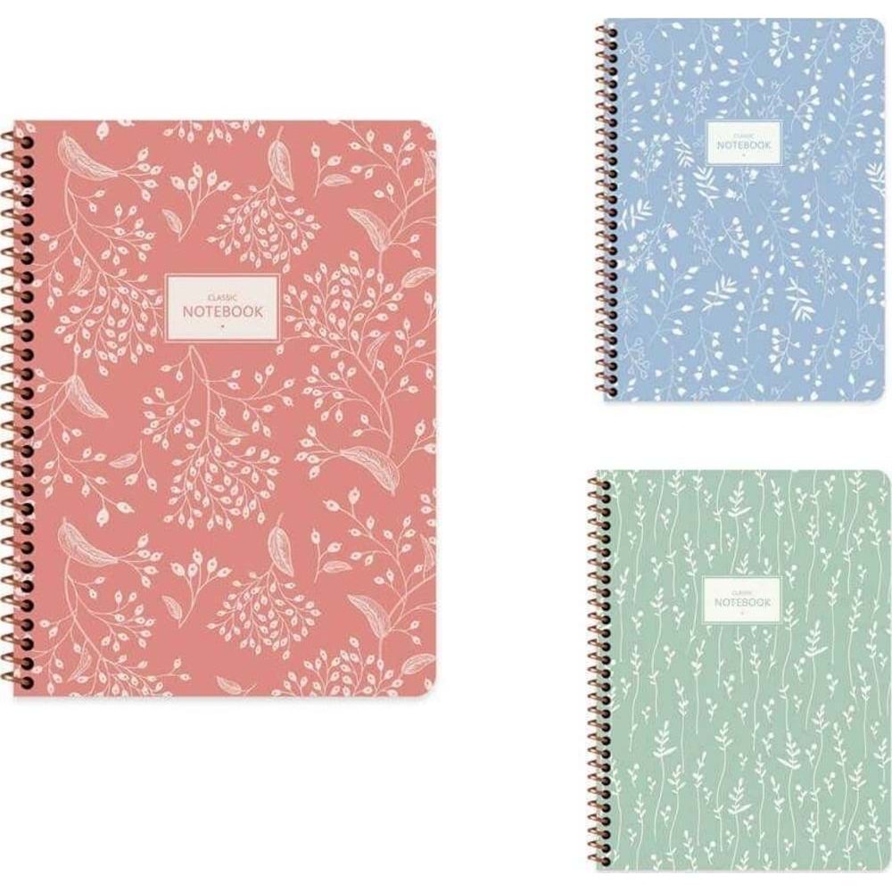 Keskin Color Defter A6 80 YP Çiz.Karton Kp.Spr.Pastel Flora 384951-99 (1 Adet)