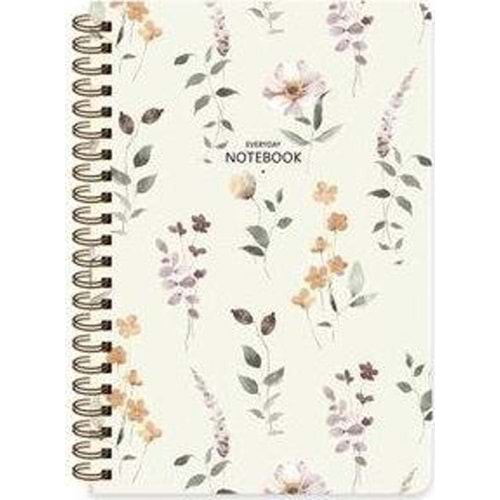 Keskin Color Not Defteri Karton Kp.Spr.Çiçek 12x17 80 YP Çiz.385351-99