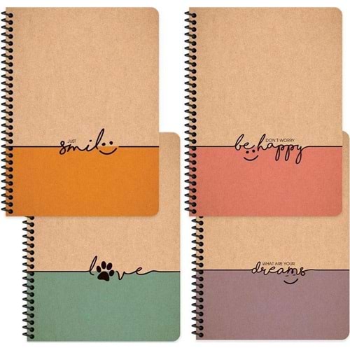 Keskin Color Defter 17x24 80 Yp Kareli Spr. Kraft Kp.Words 411672-99