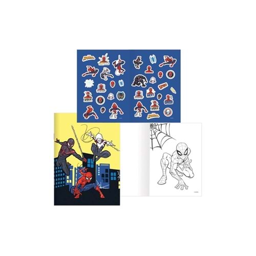 Spider-man 20x28 8 Yp Çıkartmalı Boyama Kitabı