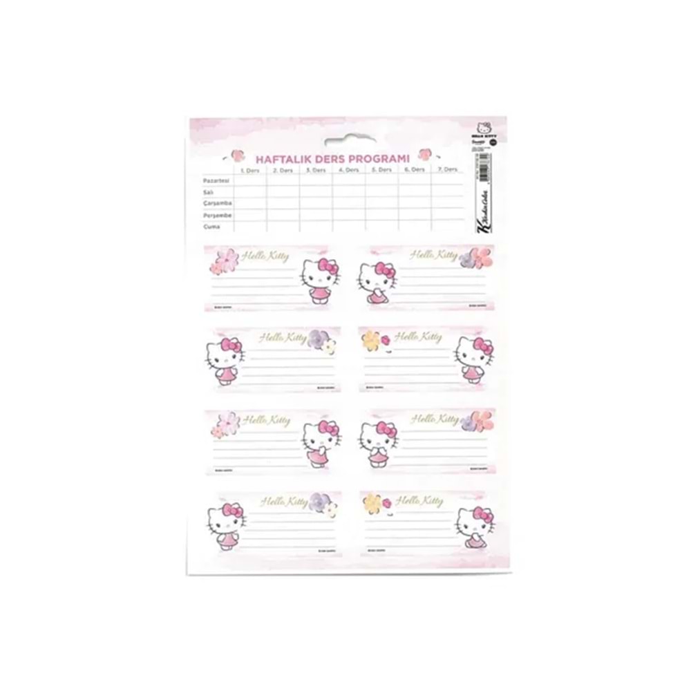 Hello Kitty And Friends Ders Programlı 3lü Etiket
