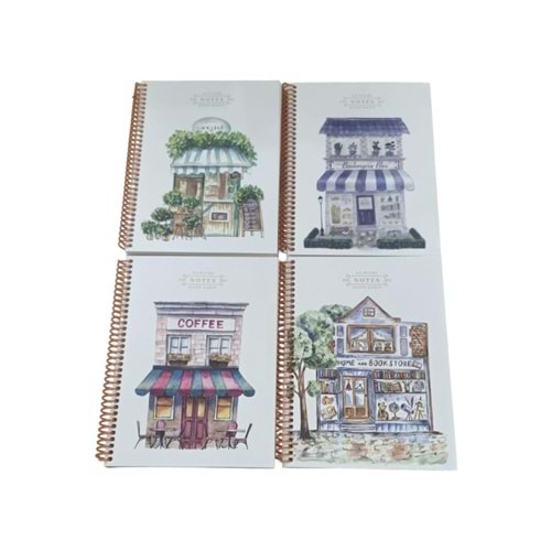 Keskin 16,5*22,5 80 Yp.düz Spr.karton Kapak La Plume Shop Defter (1 Adet)