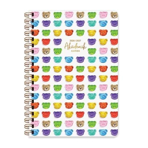 Keskin Akademik Ajanda 17*24 Spiralli - Teddy 600208-99