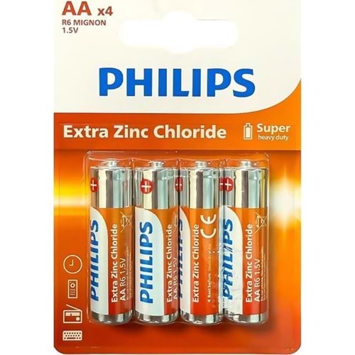 Philips Longlife Kalem Pil AA 4 Lü Ph-r6l4b/10