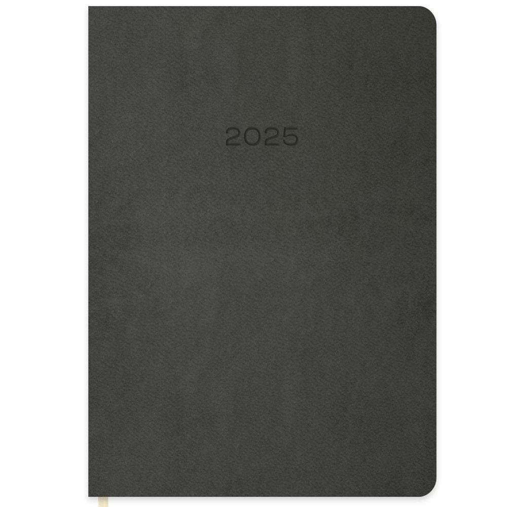 Keskin Color Günlük Termo Deri Ajanda Gri 16x24 2025