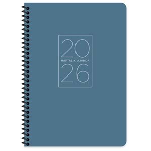Keskin Color Spiralli Haftalık Ajanda 17x24 Mavi 2026
