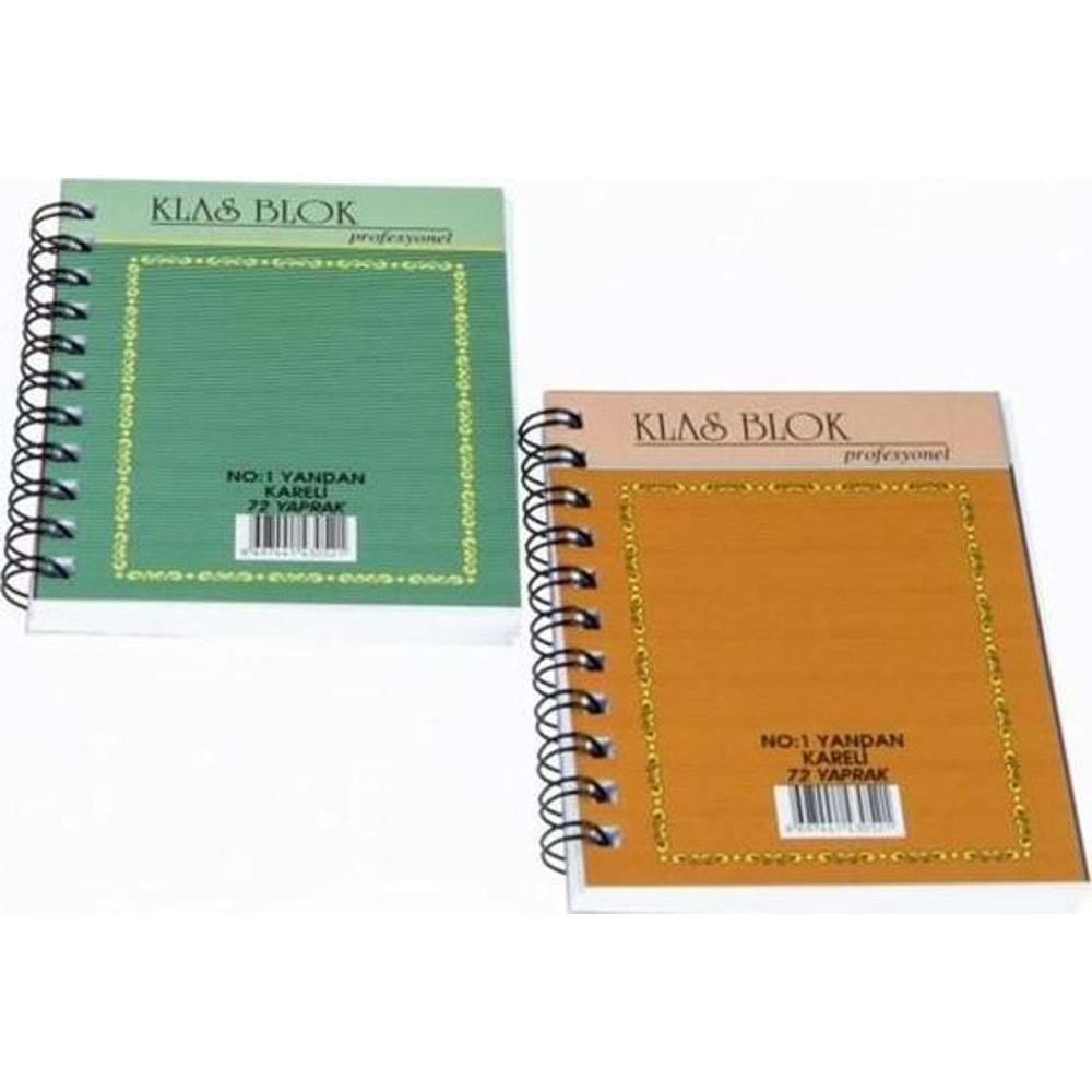 Klas Bloknot Spiralli Çizgili No:1 36 Yaprak (1 Adet)