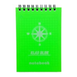 Klas Bloknot Spiralli Plastik Kapak Kareli No:2 60 Yaprak (1 Adet)