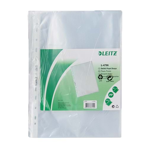 Leitz Poşet Dosya 100 LÜ A4 Şeffaf Buzlu 4796