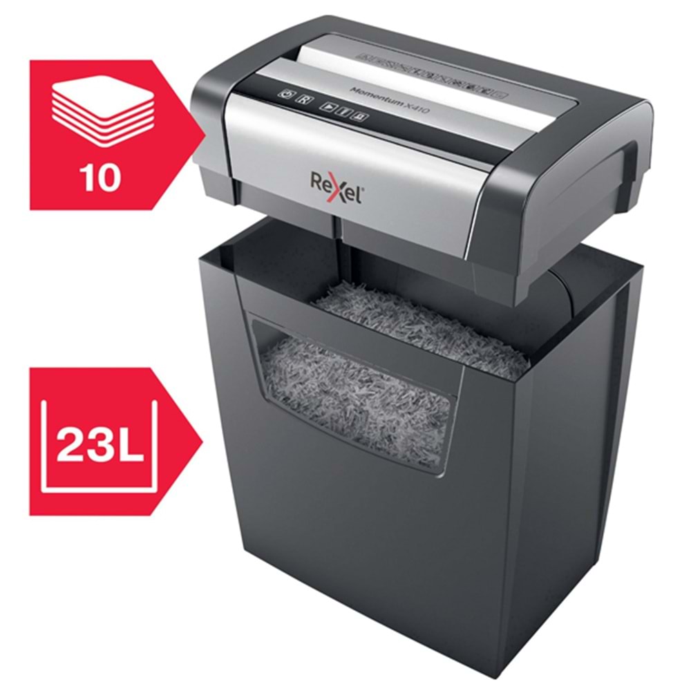 Rexel Evrak İmha Makinesi Momentum X410 Slimline 2104573EU