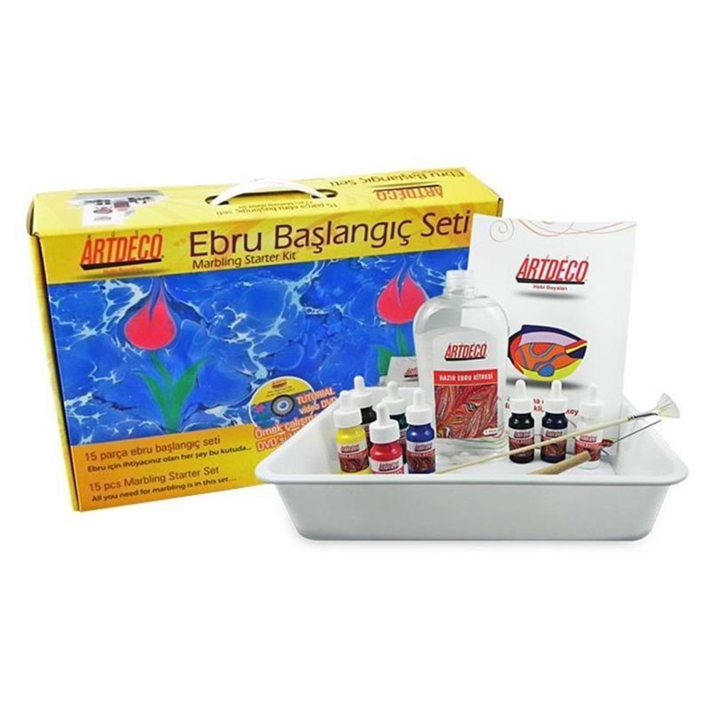 Artdeco Ebru Boyama Seti Çantalı 8 Lİ ES-8