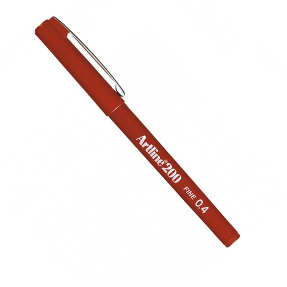 Artline Fineliner 0.4 MM Koyu Koyu Kırmızı EK-200N (1 Adet)
