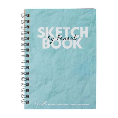 Fanart Academy Sketch Book 120 GR Spiralli 50 YP A5 Turkuaz 8671