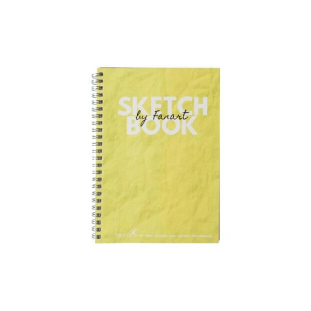 Fanart Academy Sketch Book 120 GR Spiralli 50 YP A6 Sarı 8674