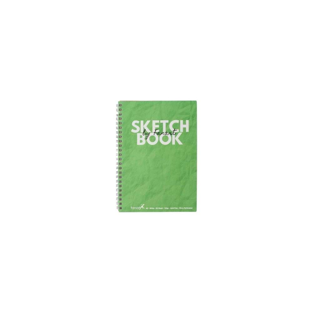 Fanart Academy Sketch Book 120 GR Spiralli 50 YP A6 Yeşil 8673