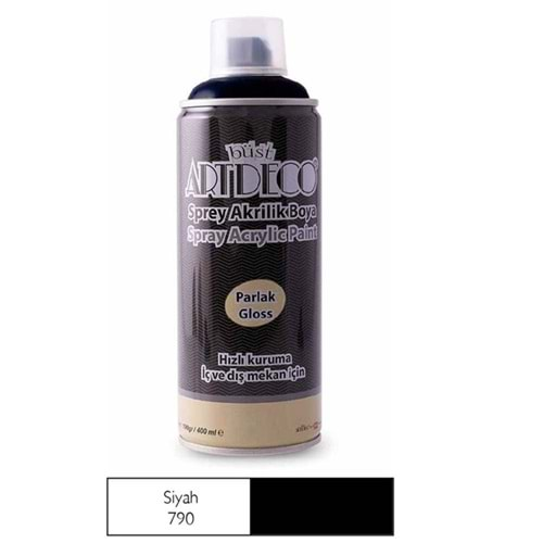 Artdeco Akrilik Sprey Boya 400 ML Mat Siyah M790