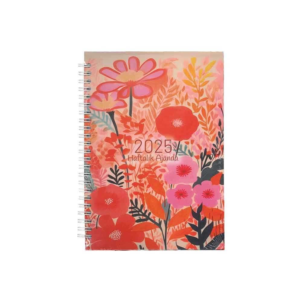 Liz Ajanda Spiralli Haftalık Kuşe Sert Kapak 15x21